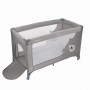 Travel cot with accessories BLISSY Gray--bebis.lv