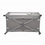Travel cot with accessories BLISSY Gray--bebis.lv