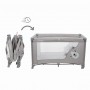 Travel cot with accessories BLISSY Gray--bebis.lv