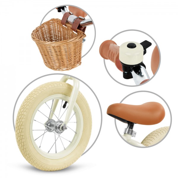 CLASSY Cream balance bike--bebis.lv