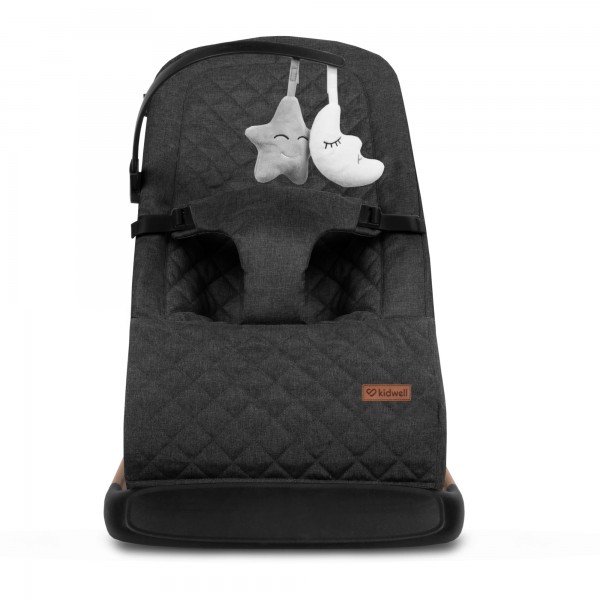 LARO Black/Wooden baby bouncer--bebis.lv