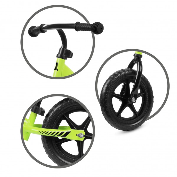 REBEL Green balance bike--bebis.lv