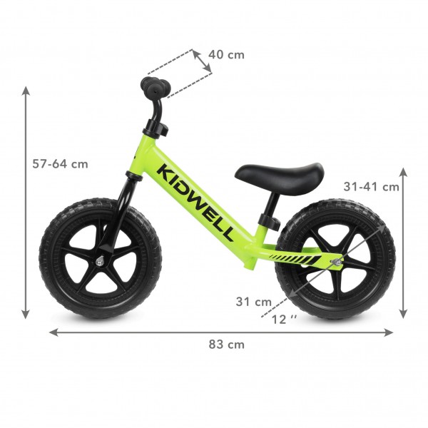 REBEL Green balance bike--bebis.lv