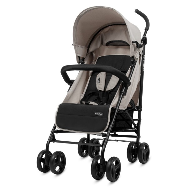 QUGAR BEIGE/BLACK stroller--bebis.lv