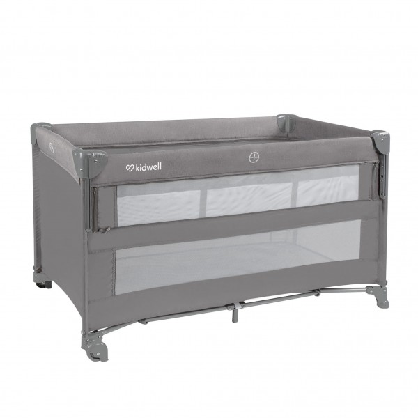 BLISSY Lift Gray two-level travel cot--bebis.lv