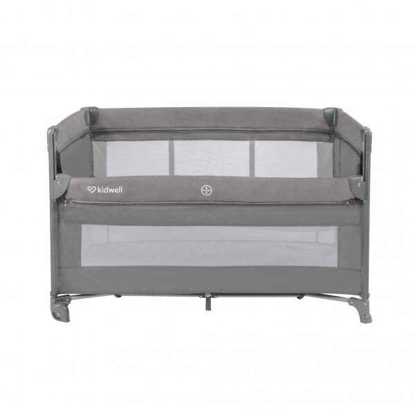 BLISSY Lift Gray two-level travel cot--bebis.lv
