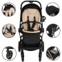 VELMONT Black/Beige stroller with bassinet--bebis.lv