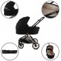 VELMONT Black/Beige stroller with bassinet--bebis.lv