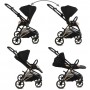 VELMONT Black/Beige stroller with bassinet--bebis.lv