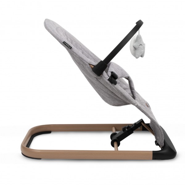 LARO Full Grey/Wooden baby bouncer--bebis.lv