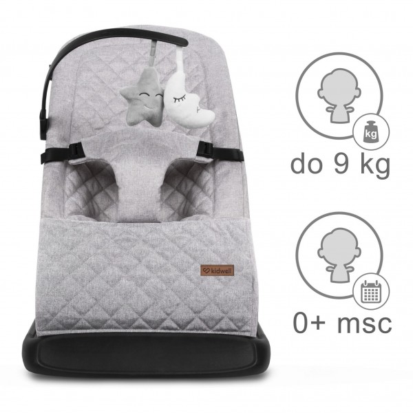 LARO Full Grey/Black baby bouncer--bebis.lv