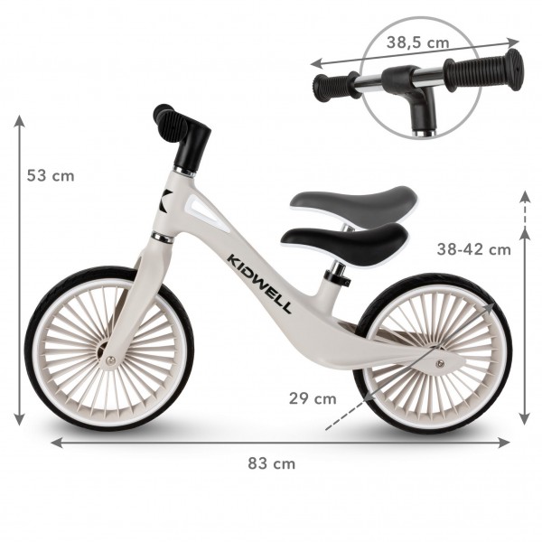 NIX Gray balance bike--bebis.lv