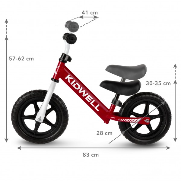 REBEL Red balance bike--bebis.lv
