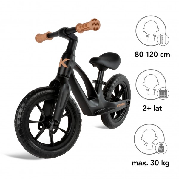 Vito Black balance bike--bebis.lv