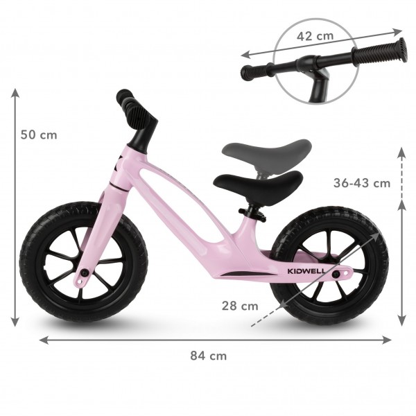 Vito Pink balance bike--bebis.lv