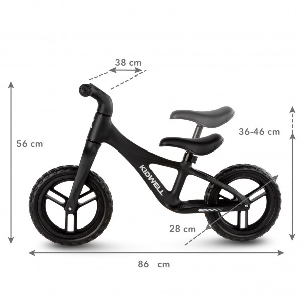 JOGO Black balance bike--bebis.lv