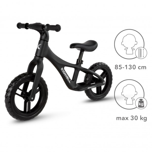 JOGO Black balance bike--bebis.lv
