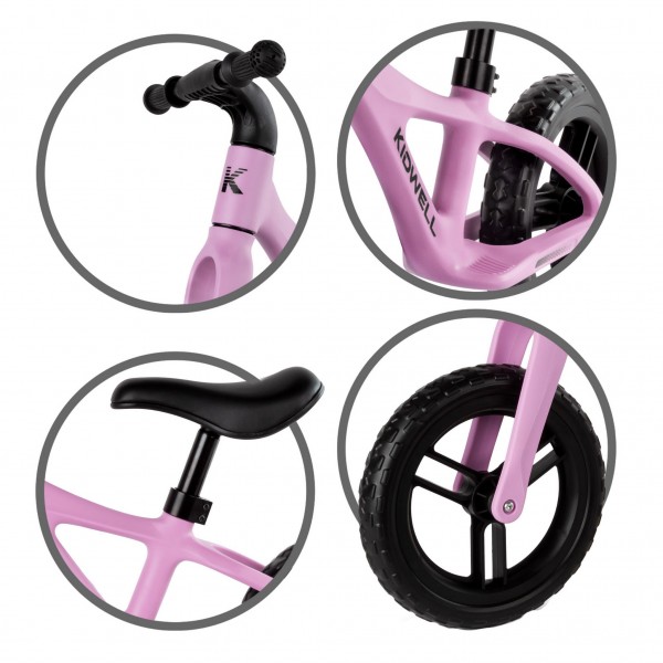 JOGO Pink balance bike--bebis.lv