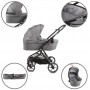 VELMONT Gray stroller with bassinet--bebis.lv