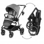 VELMONT Gray stroller with bassinet--bebis.lv