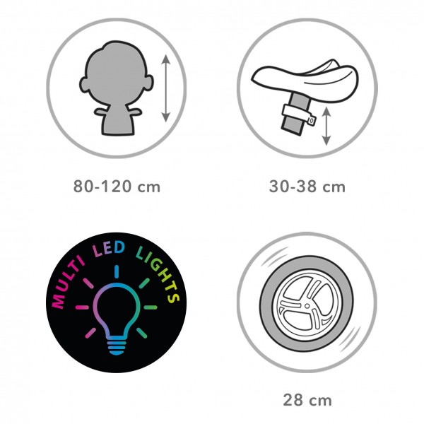 REBEL LED Dots balance bike--bebis.lv