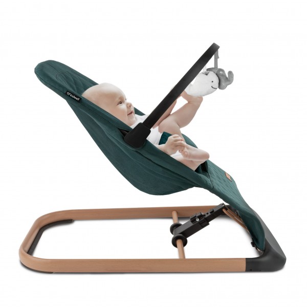LARO Green/Wooden baby bouncer--bebis.lv
