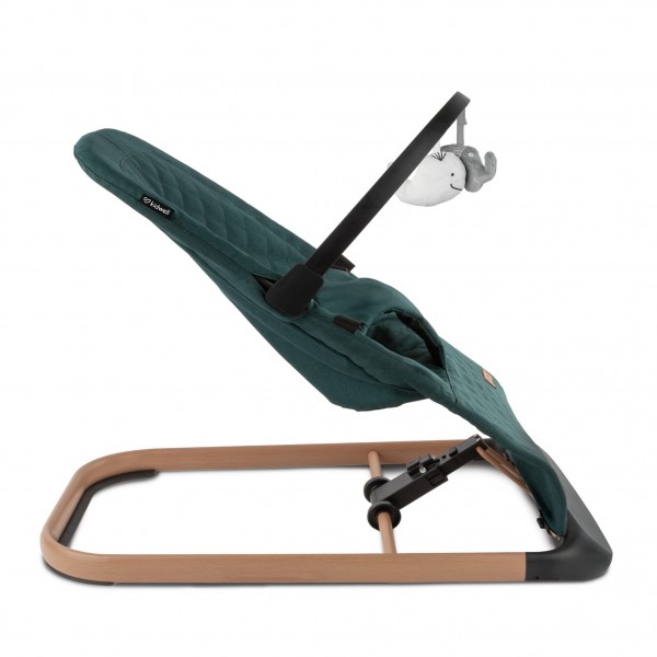 LARO Green/Wooden baby bouncer--bebis.lv