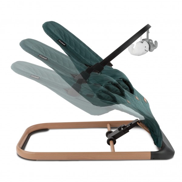 LARO Green/Wooden baby bouncer--bebis.lv