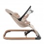 LARO Beige/Wooden baby bouncer--bebis.lv
