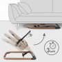 LARO Beige/Wooden baby bouncer--bebis.lv