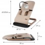 LARO Beige/Wooden baby bouncer--bebis.lv