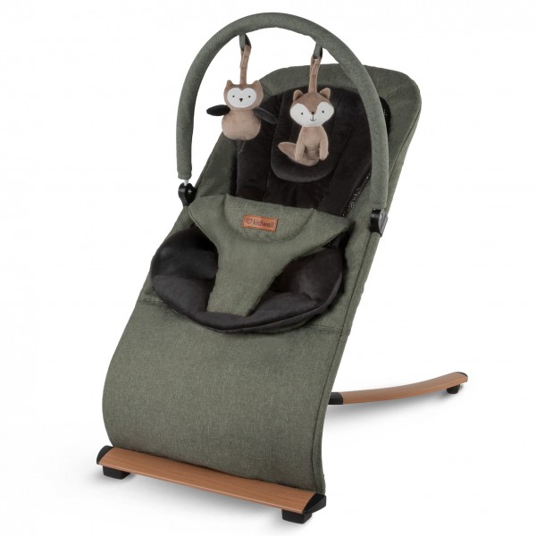 RUBI Green/Black baby bouncer--bebis.lv