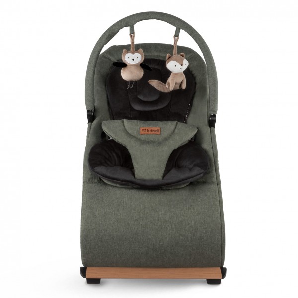 RUBI Green/Black baby bouncer--bebis.lv