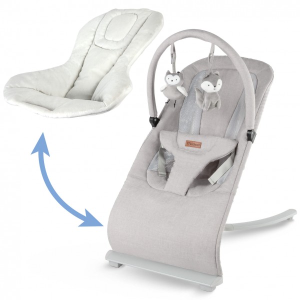RUBI Gray/White baby bouncer--bebis.lv