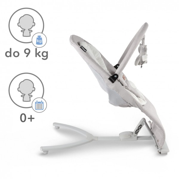 RUBI Gray/White baby bouncer--bebis.lv