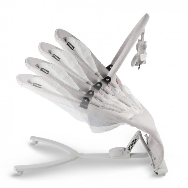 RUBI Gray/White baby bouncer--bebis.lv