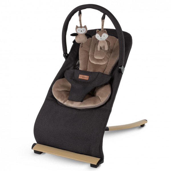 RUBI Black/Gold baby bouncer--bebis.lv