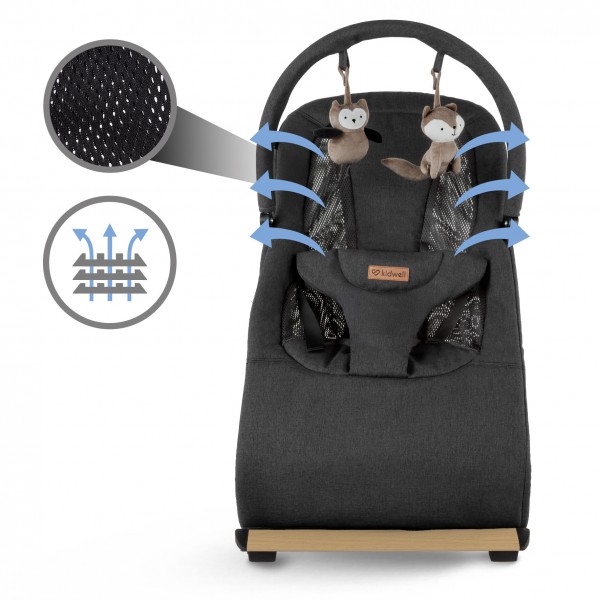 RUBI Black/Gold baby bouncer--bebis.lv