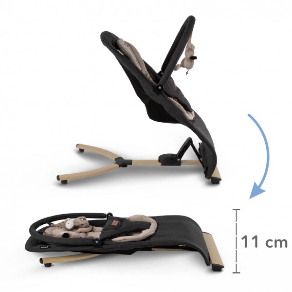 RUBI Black/Gold baby bouncer--bebis.lv