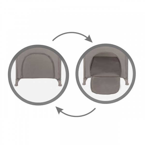 BLISSY Lift Beige two-level travel cot--bebis.lv