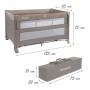 BLISSY Lift Beige two-level travel cot--bebis.lv