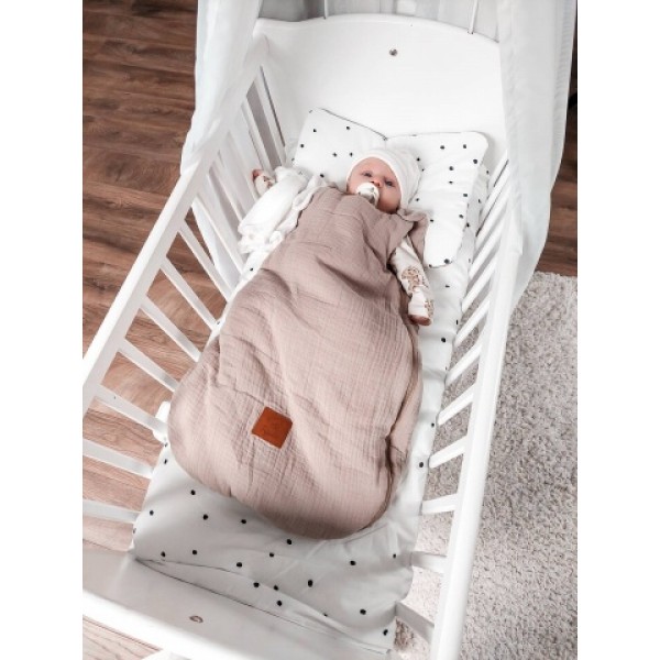 Muslīna guļammaiss BABY SOFT grey (1398)-Gultas veļa un piederumi-bebis.lv