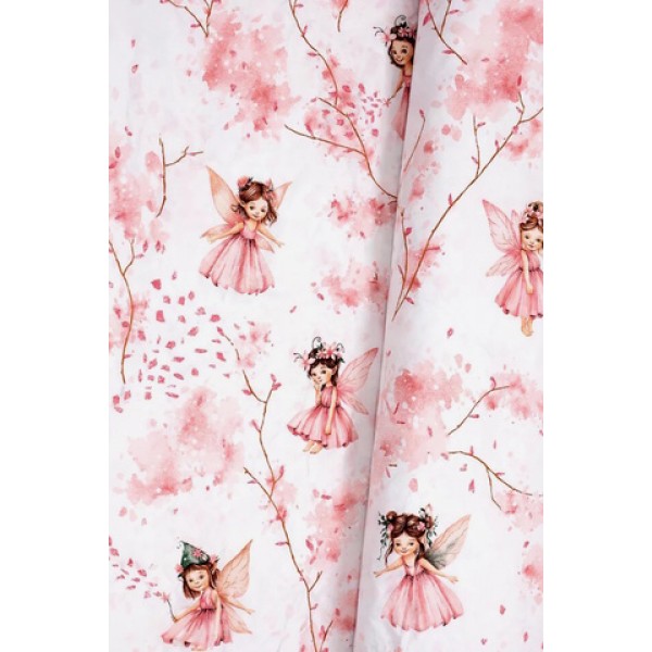 Flannel nappy FAIRY pink 70x80 cm (7341)-Gultas veļa un piederumi-bebis.lv