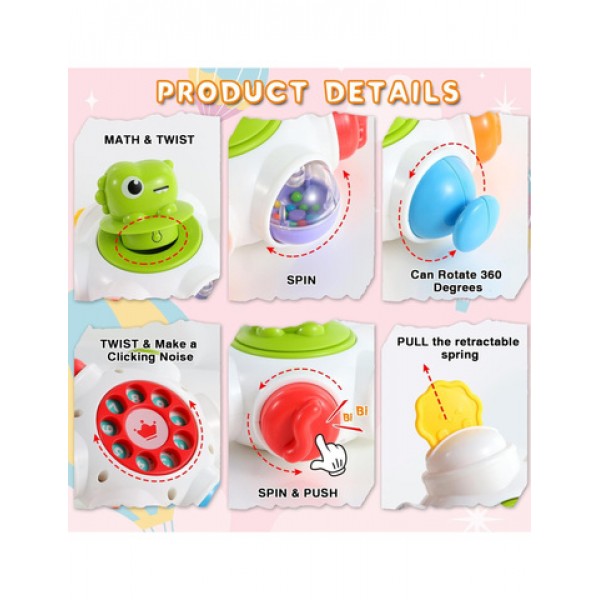 Educational Sensory Cube SPACE ROCKET-MAZUĻIEM (~0-5 gadi)-bebis.lv
