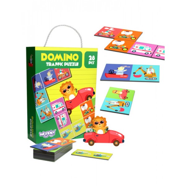 Spēle-domino TRANSPORTS/DZĪVNIEKI 440460-Rotaļlietas-bebis.lv