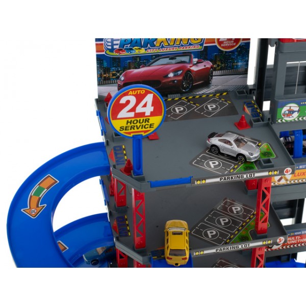 Паркинг-запрвка-автомойка с 4 машинами KX5990-Игрушки-bebis.lv