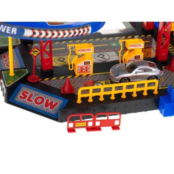 Паркинг-запрвка-автомойка с 4 машинами KX5990-Игрушки-bebis.lv