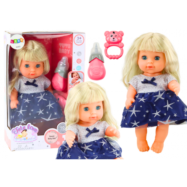 Lelle tumši zilā kleitā 09412-Rotaļlietas-bebis.lv