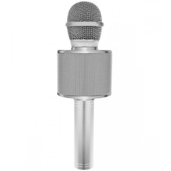 Микрофон КАРАОКЕ с динамиком 22188 silver-Игрушки-bebis.lv