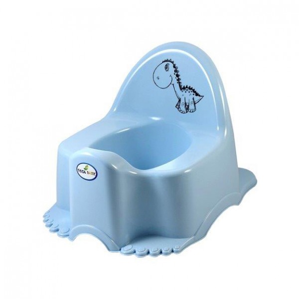 Горшок музыкальный ECO DINO light blue PO-056-135-туалет ребёнка-bebis.lv